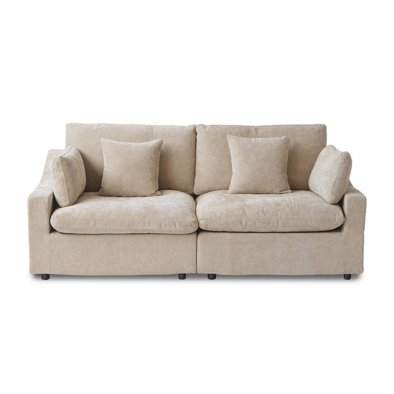 Modular Cloud Sectional Couches, Down Filled Comfort Minimalist Deep Sofa Couches for Office Apartment