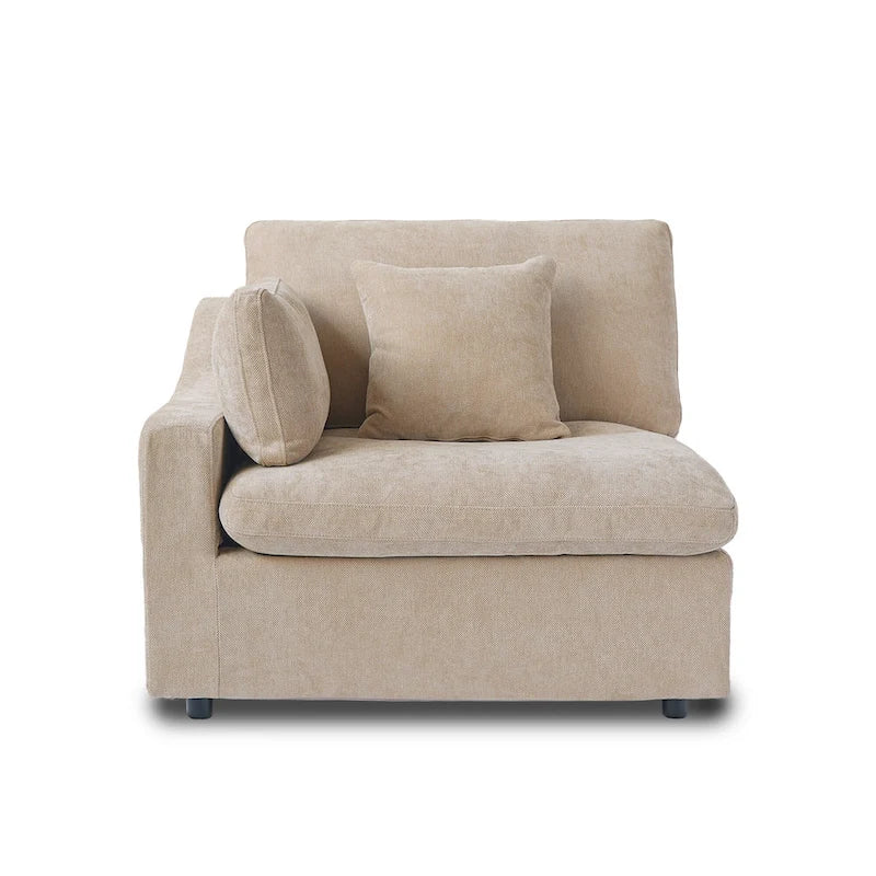 Modular Cloud Sectional Couches, Down Filled Comfort Minimalist Deep Sofa Couches for Office Apartment