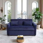 69   Corduroy Sleeper Sofa with Adjustable Backrest & Storage Pocket