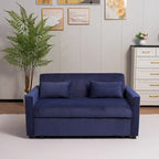 69   Corduroy Sleeper Sofa with Adjustable Backrest & Storage Pocket