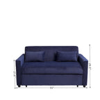 69   Corduroy Sleeper Sofa with Adjustable Backrest & Storage Pocket