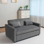 69   Corduroy Sleeper Sofa with Adjustable Backrest & Storage Pocket