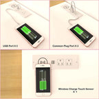 White 77   TV Console with Big Storage & Built-in Socket for TVs Up to 70