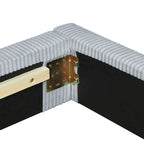 Full Size L-Shaped Daybed with Solid Frame, 500LBS Weight Capacity