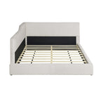 Full Size L-Shaped Daybed with Solid Frame, 500LBS Weight Capacity