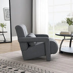 Dark Grey Modern 27.5   Upholstered Accent Chair with Pillow and High-Density Foam for Living Room