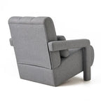 Dark Grey Modern 27.5   Upholstered Accent Chair with Pillow and High-Density Foam for Living Room