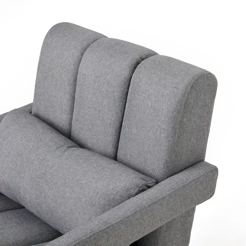 Dark Grey Modern 27.5   Upholstered Accent Chair with Pillow and High-Density Foam for Living Room