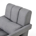 Dark Grey Modern 27.5   Upholstered Accent Chair with Pillow and High-Density Foam for Living Room