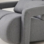 Dark Grey Modern 27.5   Upholstered Accent Chair with Pillow and High-Density Foam for Living Room