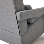 Dark Grey Modern 27.5   Upholstered Accent Chair with Pillow and High-Density Foam for Living Room
