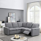 89.76   L-Shaped 5-Seater Sofa with Recliner