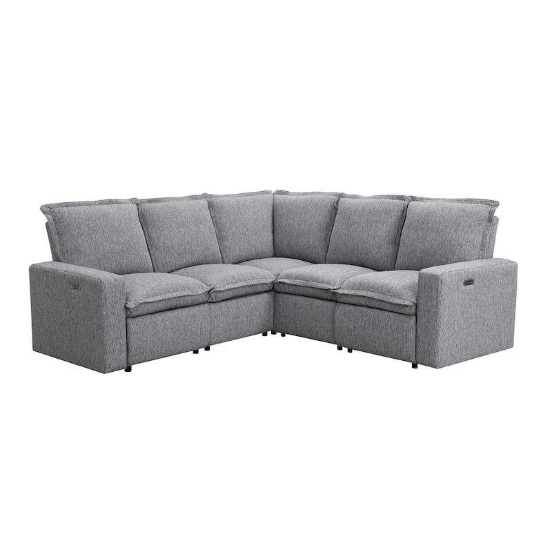 89.76   L-Shaped 5-Seater Sofa with Recliner