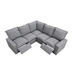 89.76   L-Shaped 5-Seater Sofa with Recliner