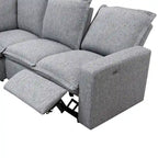 89.76   L-Shaped 5-Seater Sofa with Recliner