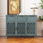 Retro Style 47.24   Horizontal Dresser with 3 Drawer and 3 Door, Carved Panel for Bedroom, Living Room