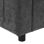 86.5   Chenille Modular Sofa with Storage Pockets, Movable Ottomans