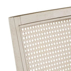 Ronda Beige Linen Rattan Back Dining Chairs (Set of 2)