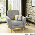 Treston Mid-Century Modern Fabric Tufted Club Chair by Christopher Knight Home
