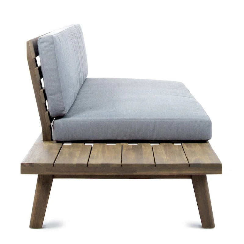 Christopher Knight Home Eulah Minimalist Wood and Fabric Left-Sided Sofa