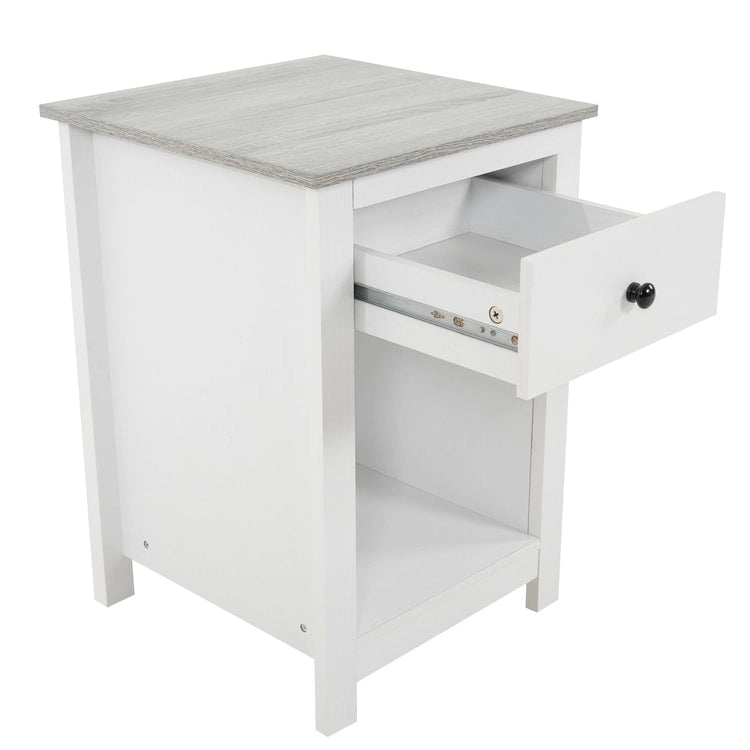 End Table with Drawer and Shelf 2 Tier Side Table Storage Cabinet Side Table with Drawer End Table with Storage