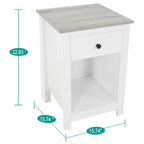 End Table with Drawer and Shelf 2 Tier Side Table Storage Cabinet Side Table with Drawer End Table with Storage