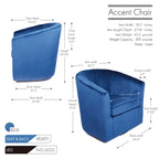 Carson Carrington Junsele Velvet Upholstery Swivel Accent Club Chair