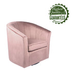 Carson Carrington Junsele Velvet Upholstery Swivel Accent Club Chair