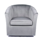 Carson Carrington Junsele Velvet Upholstery Swivel Accent Club Chair