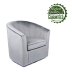 Carson Carrington Junsele Velvet Upholstery Swivel Accent Club Chair