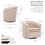 Carson Carrington Junsele Velvet Upholstery Swivel Accent Club Chair