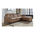 Signature Design by Ashley Baskove Brown 2-Piece Sectional with Chaise - 110  W x 72  D x 36  H