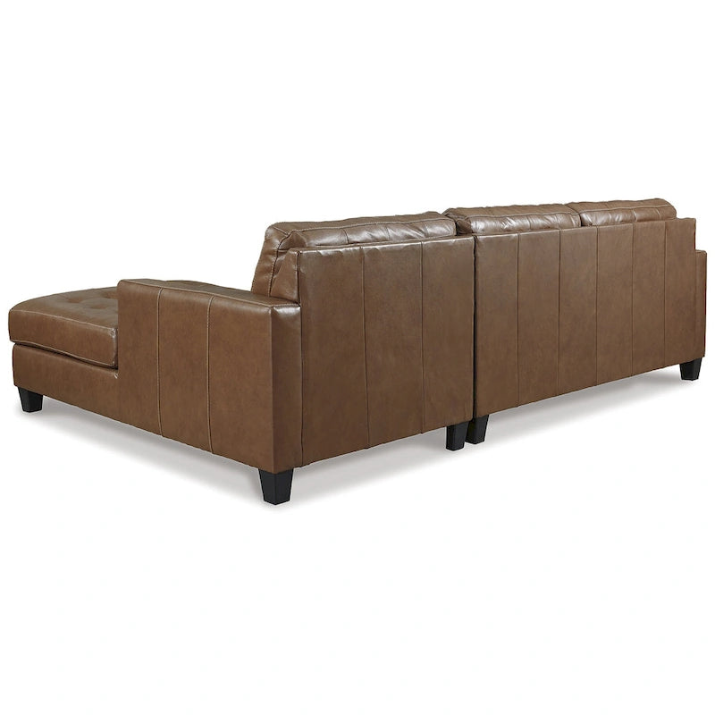 Signature Design by Ashley Baskove Brown 2-Piece Sectional with Chaise - 110  W x 72  D x 36  H