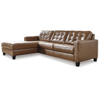 Signature Design by Ashley Baskove Brown 2-Piece Sectional with Chaise - 110  W x 72  D x 36  H
