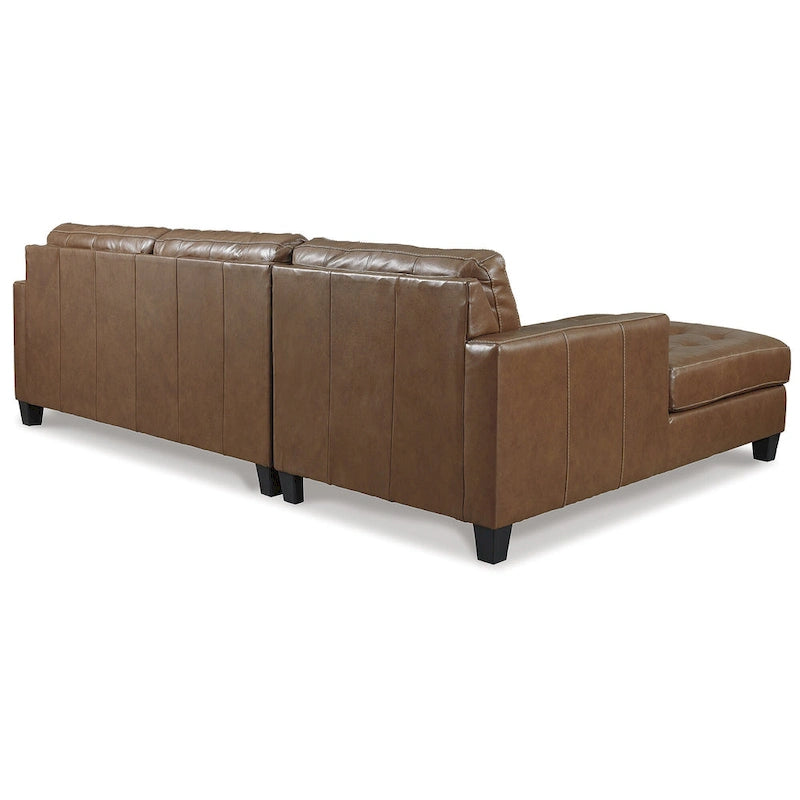 Signature Design by Ashley Baskove Brown 2-Piece Sectional with Chaise - 110  W x 72  D x 36  H