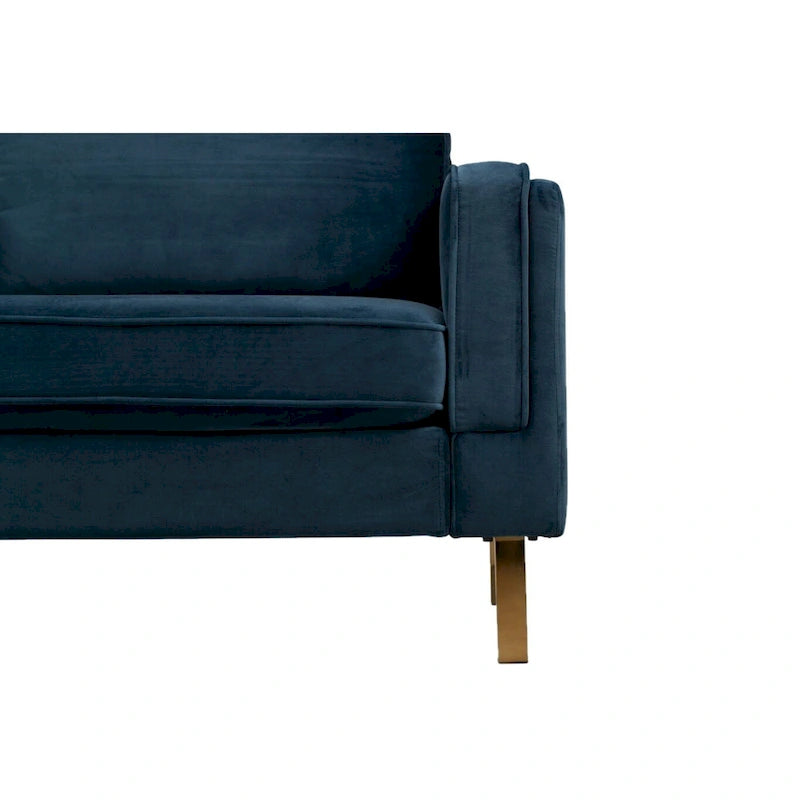 Green velvet Arm Chair With Golden Finish legs