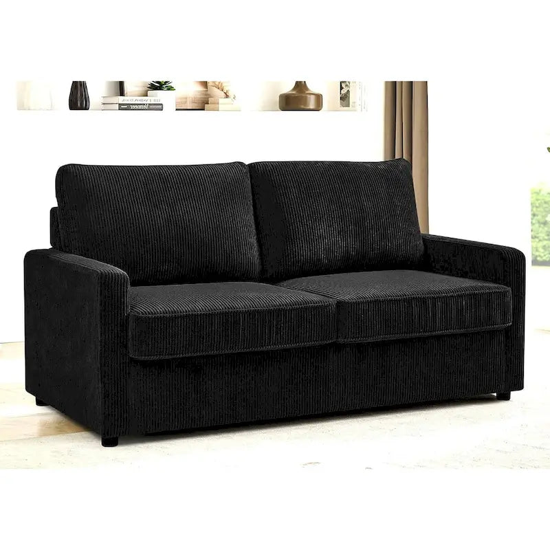 US Pride Furniture Manchester Corduroy 70 inch Square Arms Sofa Bed