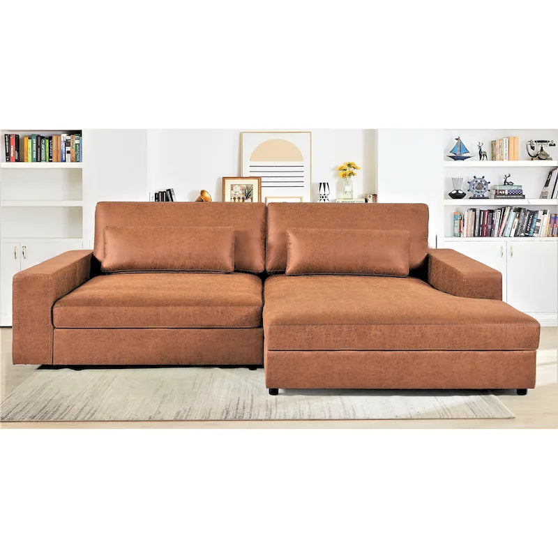 US Pride Furniture 105.52 inch Oversize Facing Chaise Sectional Sofa
