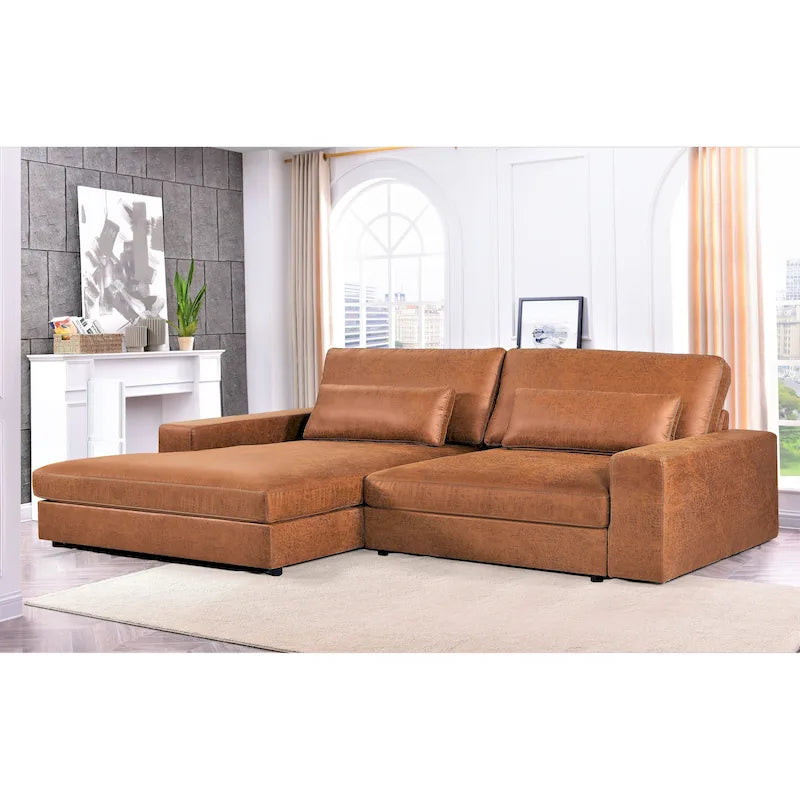 US Pride Furniture 105.52 inch Oversize Facing Chaise Sectional Sofa