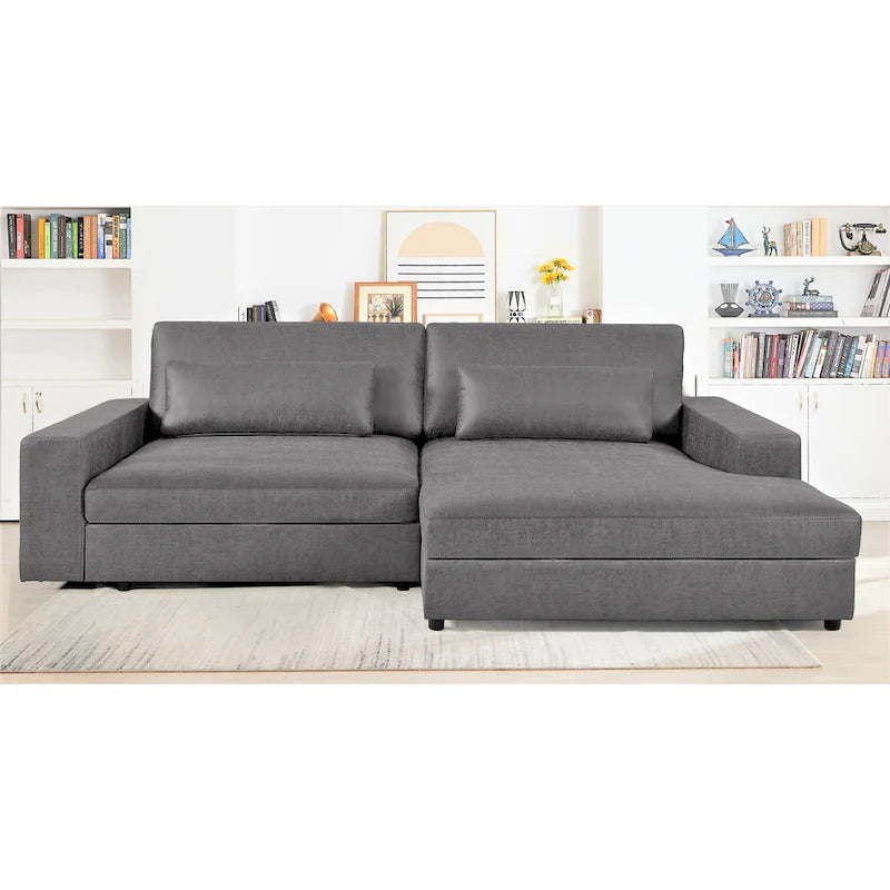 US Pride Furniture 105.52 inch Oversize Facing Chaise Sectional Sofa