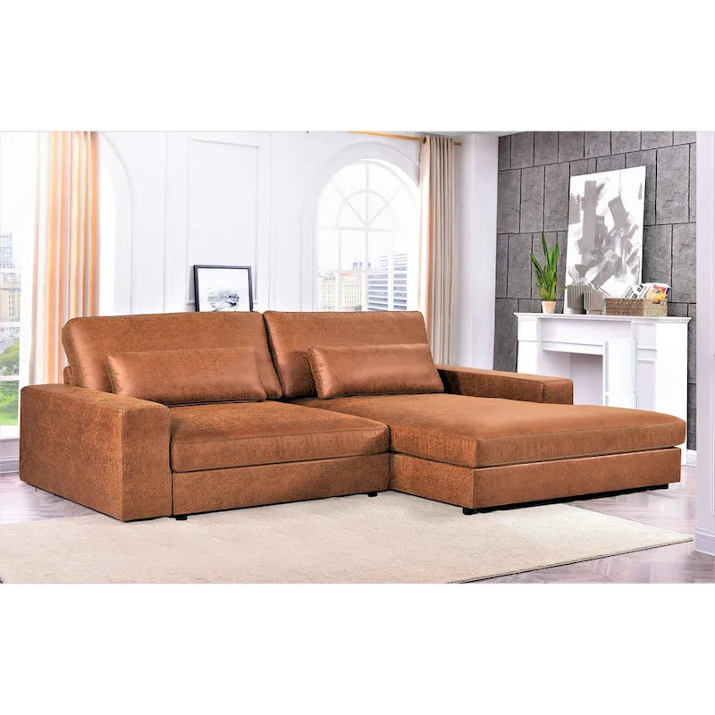US Pride Furniture 105.52 inch Oversize Facing Chaise Sectional Sofa