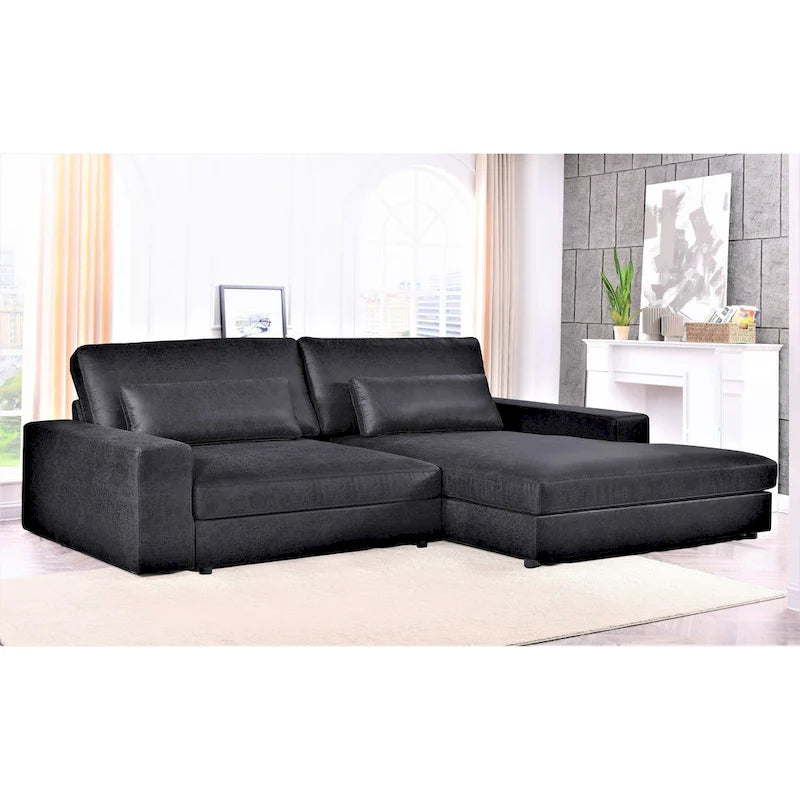 US Pride Furniture 105.52 inch Oversize Facing Chaise Sectional Sofa