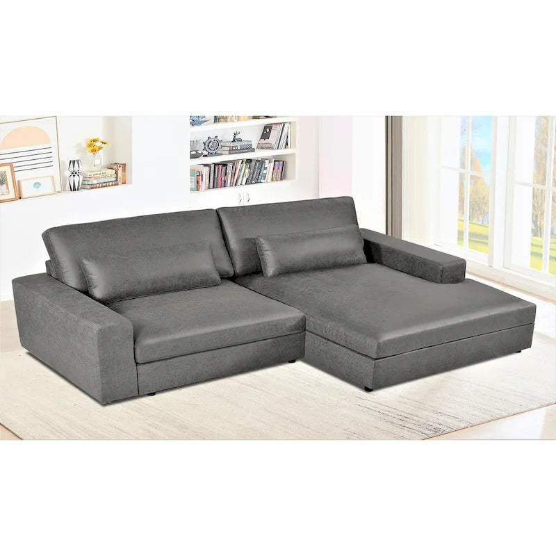 US Pride Furniture 105.52 inch Oversize Facing Chaise Sectional Sofa
