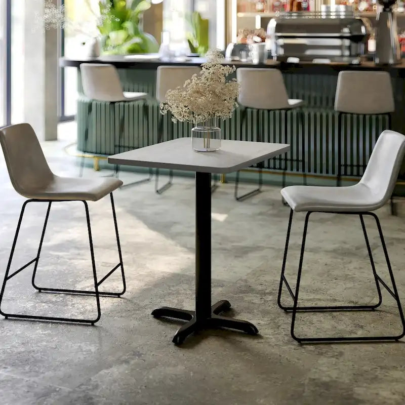 24   x 30   Rectangular Laminate Table Top with 22   x 22   Table Height Base - 24  W x 30  D x 31.125  H