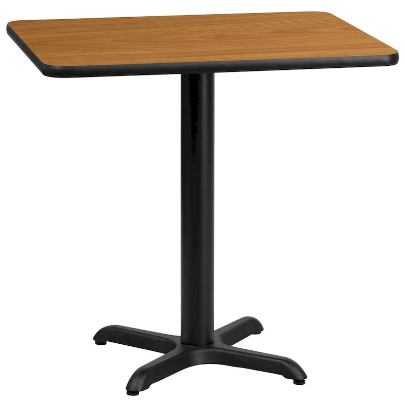 24   x 30   Rectangular Laminate Table Top with 22   x 22   Table Height Base - 24  W x 30  D x 31.125  H