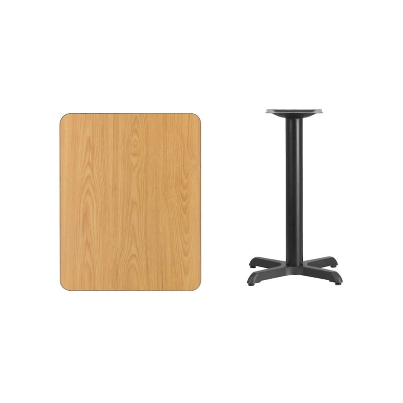 24   x 30   Rectangular Laminate Table Top with 22   x 22   Table Height Base - 24  W x 30  D x 31.125  H