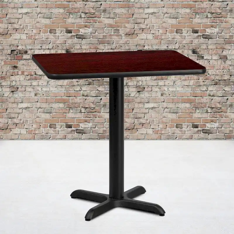 24   x 30   Rectangular Laminate Table Top with 22   x 22   Table Height Base - 24  W x 30  D x 31.125  H