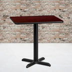 24   x 30   Rectangular Laminate Table Top with 22   x 22   Table Height Base - 24  W x 30  D x 31.125  H