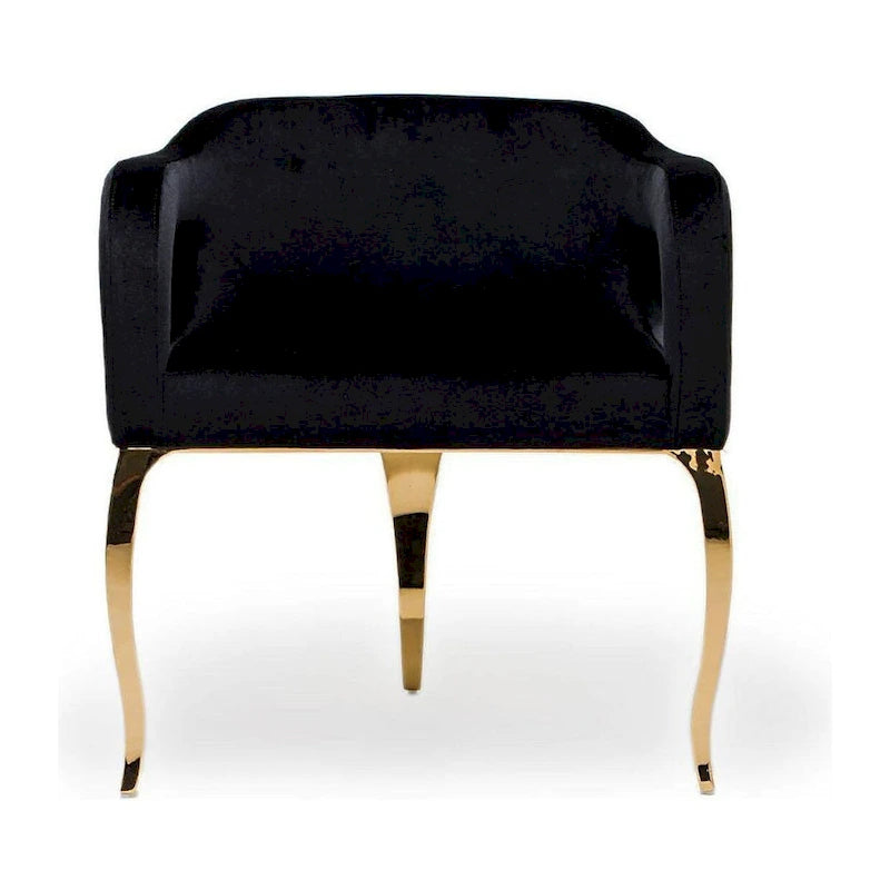 Caprice Titanium Gold Stainless Steel Dining Chair