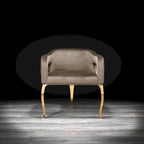 Caprice Titanium Gold Stainless Steel Dining Chair